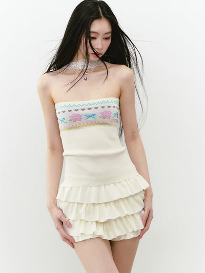 Knitted Top/Halter Neck Top/Jeans VIA0295