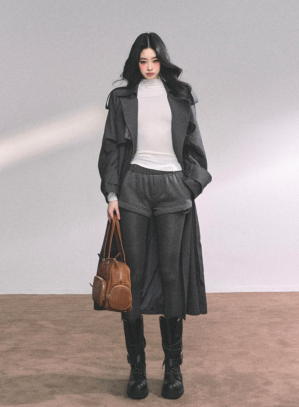 Hepburn Style Suit Mid-length Coat DIA0649