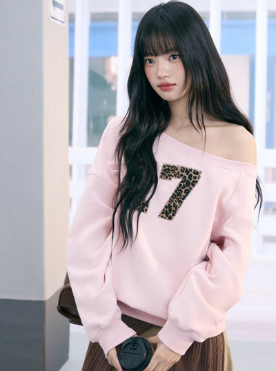 Leopard Print Digital Patchwork Sweatshirt WEE0065