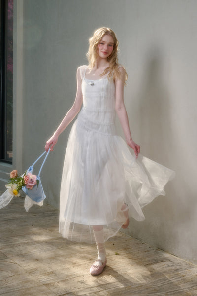 Puffy Tulle Mesh Suspender Dress GRO0130