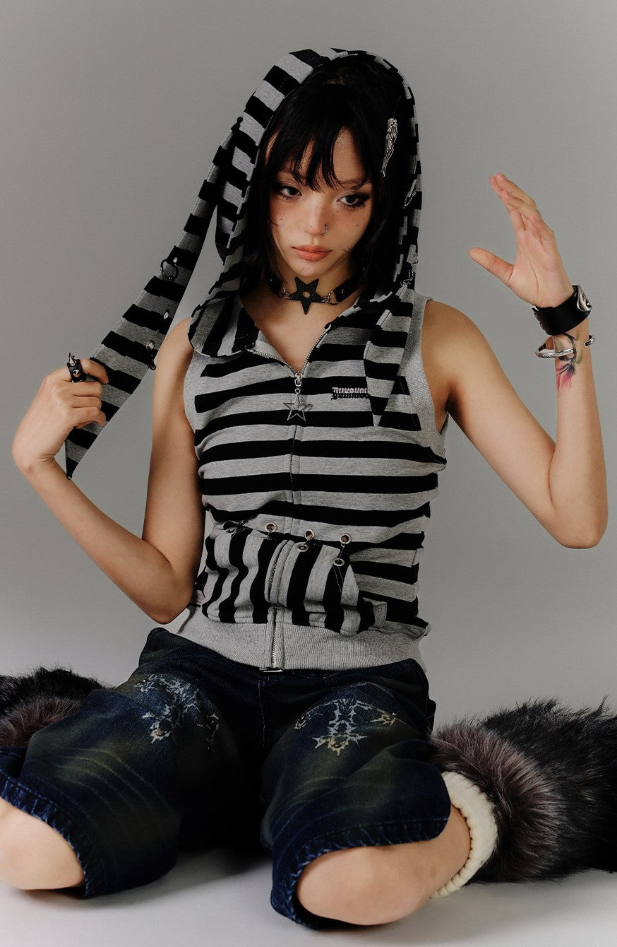 American Retro Cross Design Jeans KIN0140