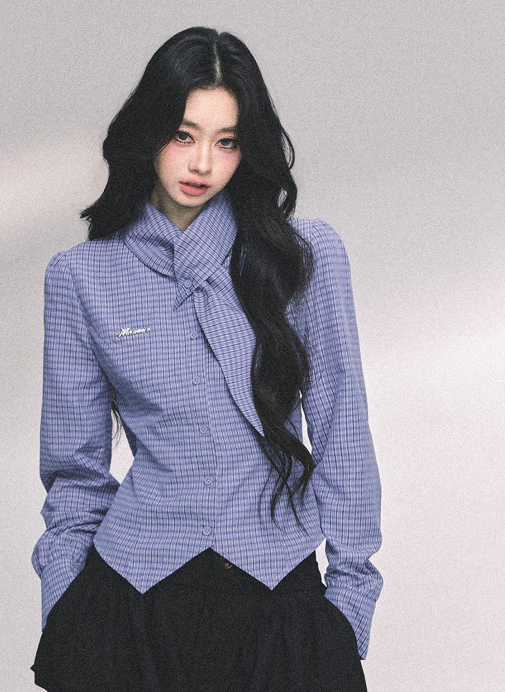 Blue Plaid Long Sleeves Shirt DIA0654