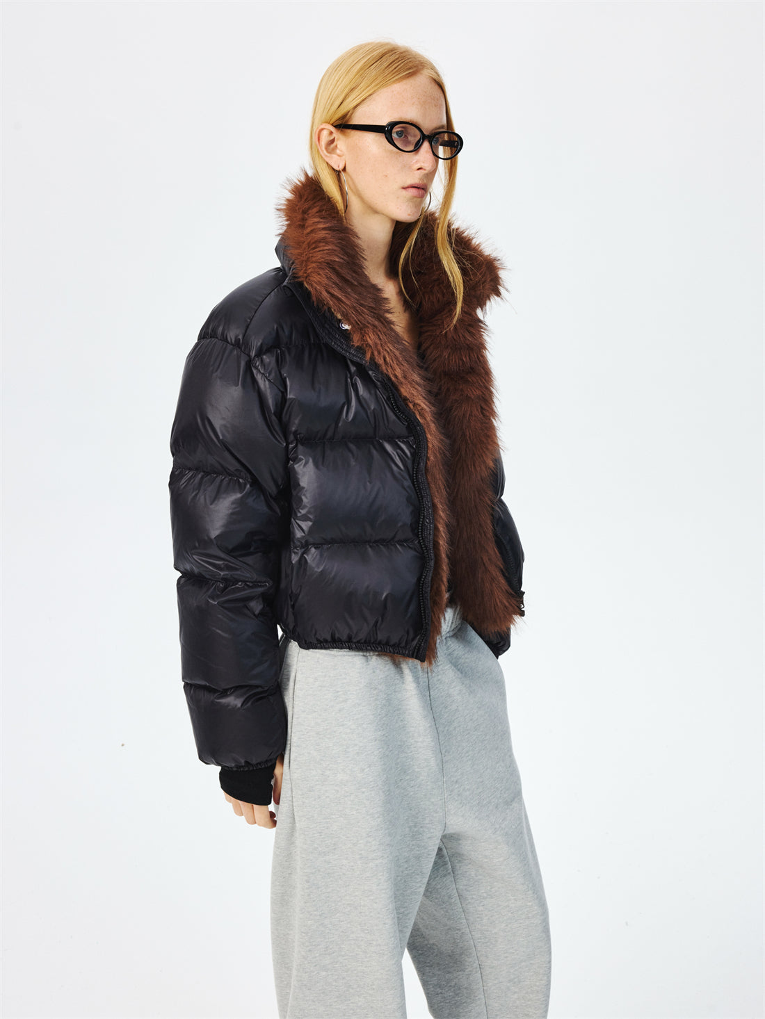Large Fur Collar Thick Down Jacket CUR0268