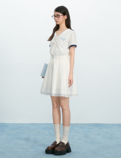 Small Wings Short Sleeve Dress NTO0220
