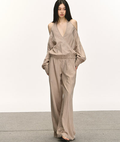 Off-shoulder Top/Flared Pants ANA0048
