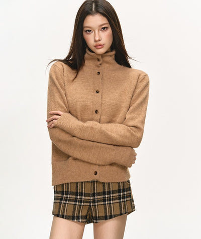 Turtleneck Button Knitted Cardigan ANA0086