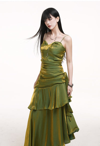 Long Cake Suspender Dress LAD0181