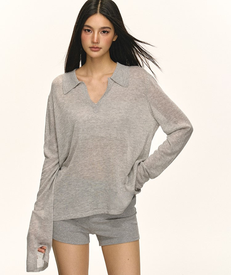 Temperament Casual V-neck T-shirt ANA0049