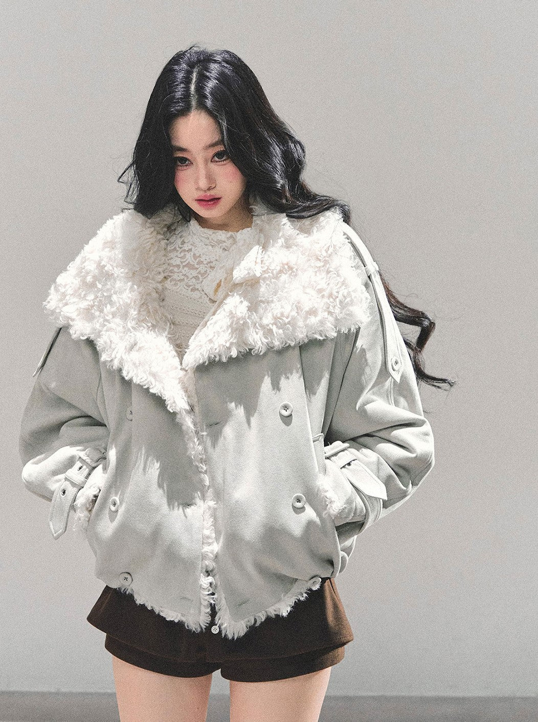 Lambswool Shearling Cold-Proof Coat DIA0666