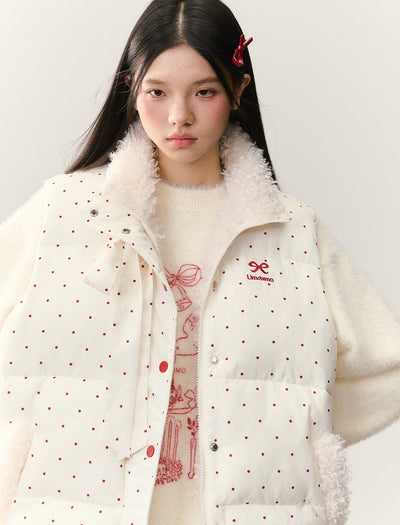 Polka Dot Bow Down Vest/Base Layer Top NTO0245