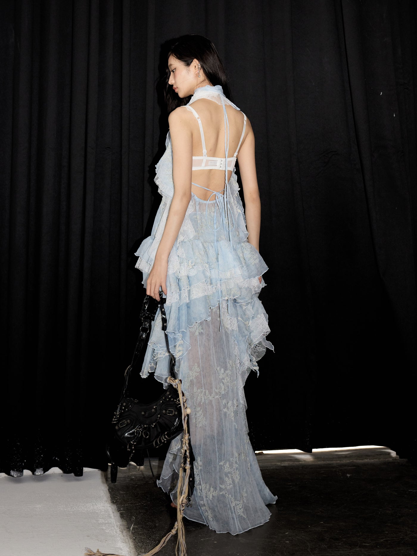 Ruffles Embroidery Cake Dress JNY0226