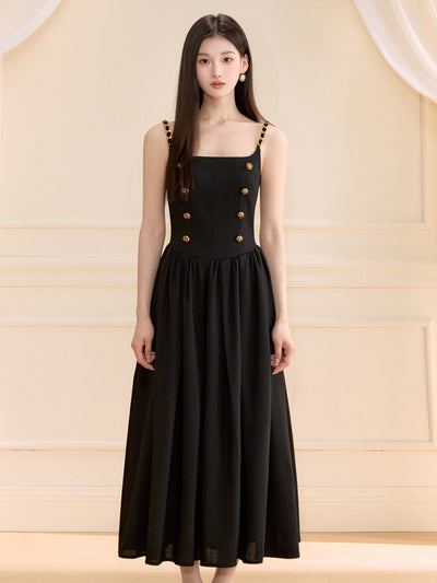 Hepburn Style Suspender Dress OSH0125