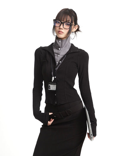 Fake Two-piece Slim Long-sleeved T-shirt UNC0292