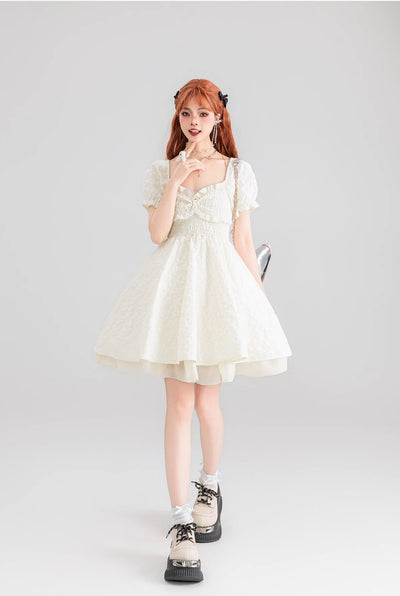 Floral White Waist Princess Dress KEI0071