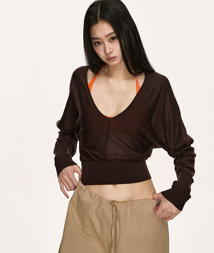 V-neck Loose Layered Top ANA0011