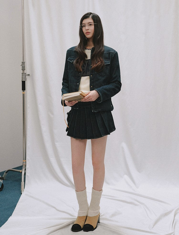 Retro Denim Cotton Jacket/Skirt LAL0247