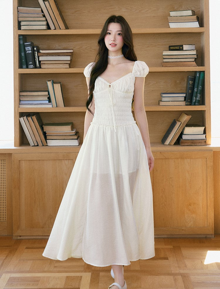 Elegant V-neck Slit Long Dress LAL0218