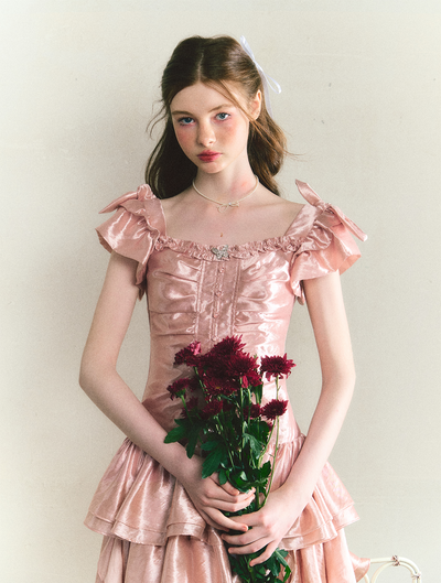 Cake Pleated Pink Tutu Dress SUN0073