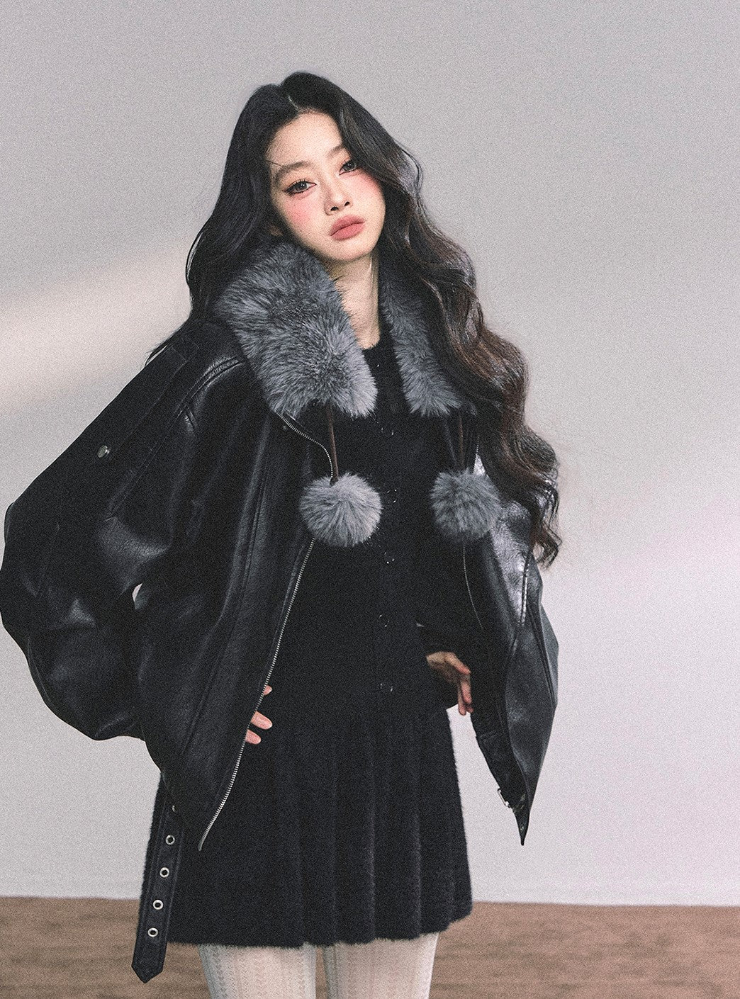 French Long-sleeved Knitted Dress DIA0642