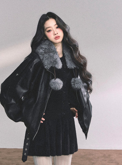 French Long-sleeved Knitted Dress DIA0642