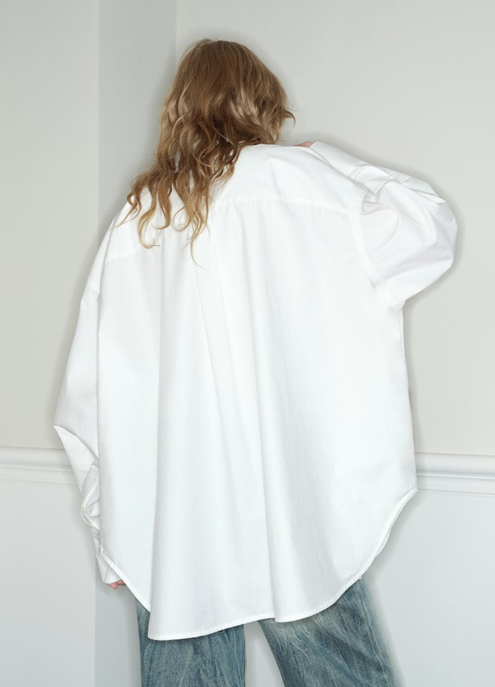 West Design Fake Two-piece White Shirt RUN0032