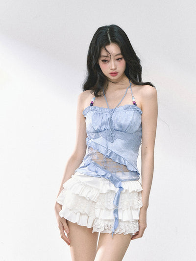 Lace Halter Neck Top DIA0461