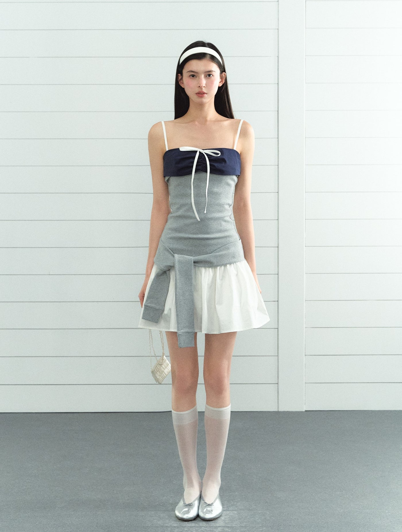Contrast Color Bow Camisole LAL0207
