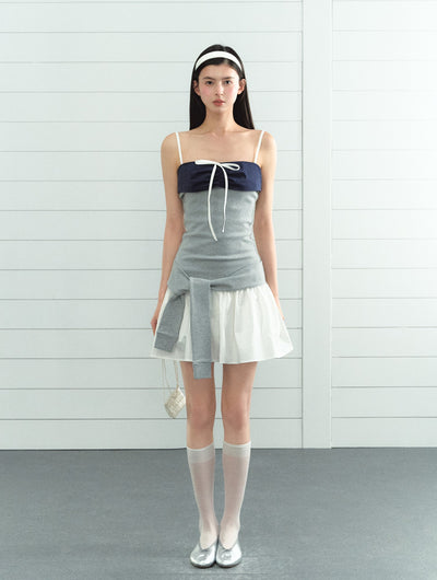 Contrast Color Bow Camisole LAL0207