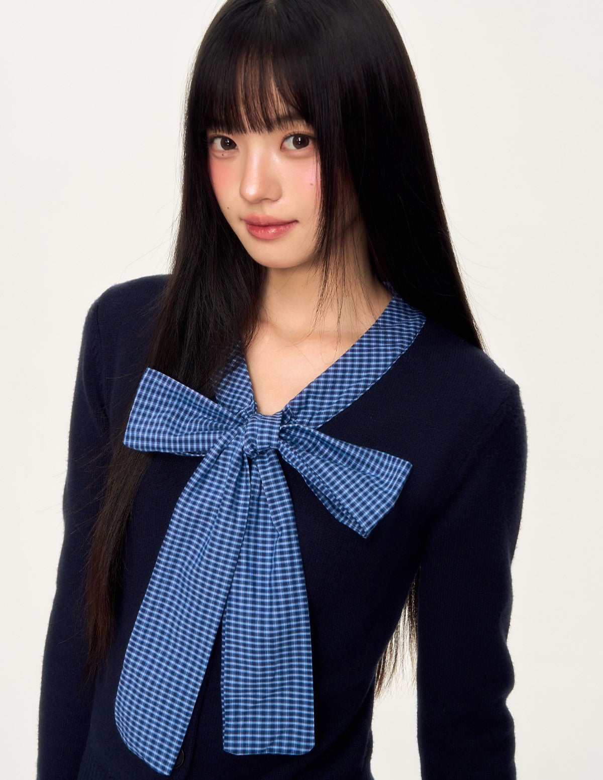 Plaid Bow Tie Sweater WEE0036