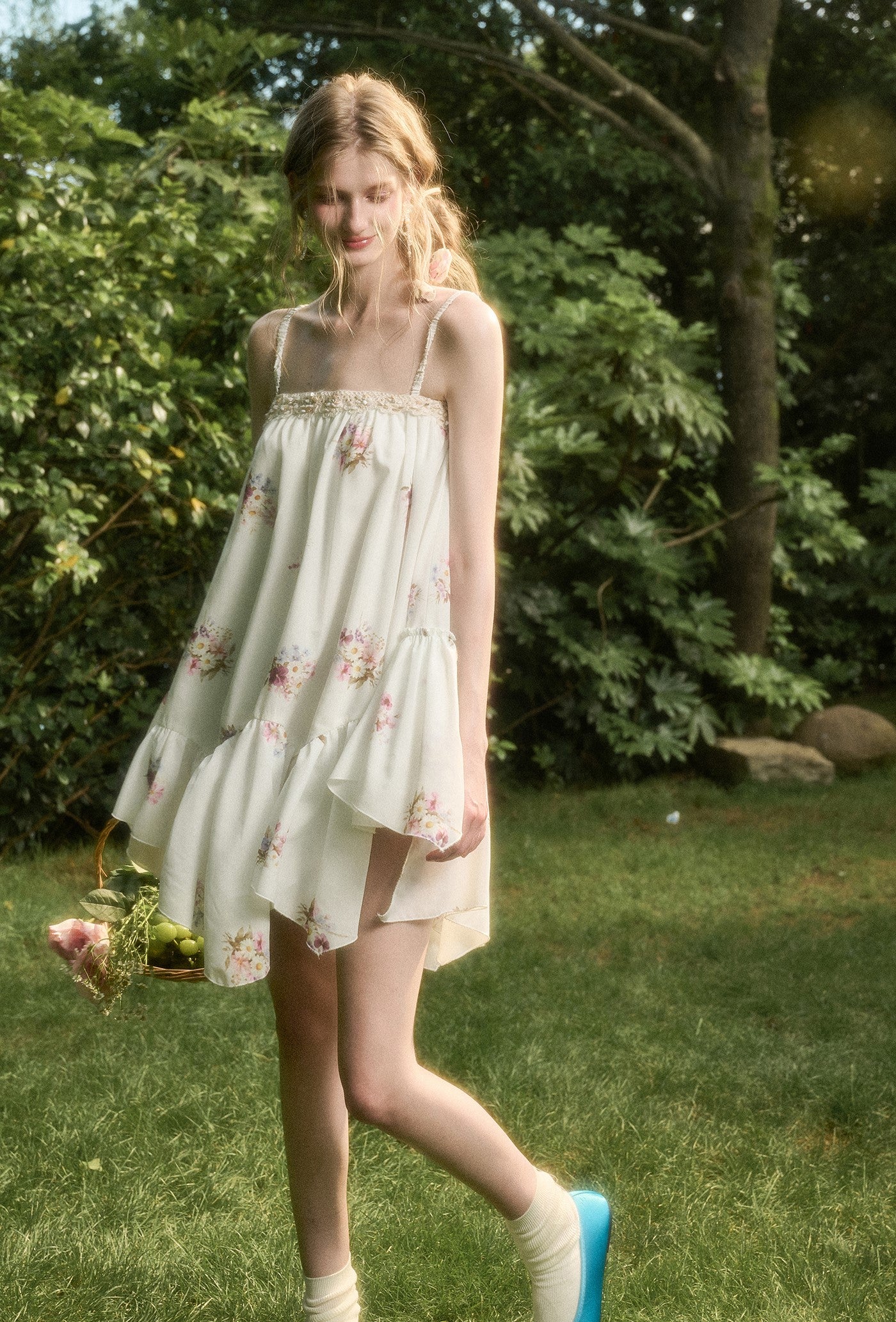 Shell Lace Irregular Tutu Dress GRO0171