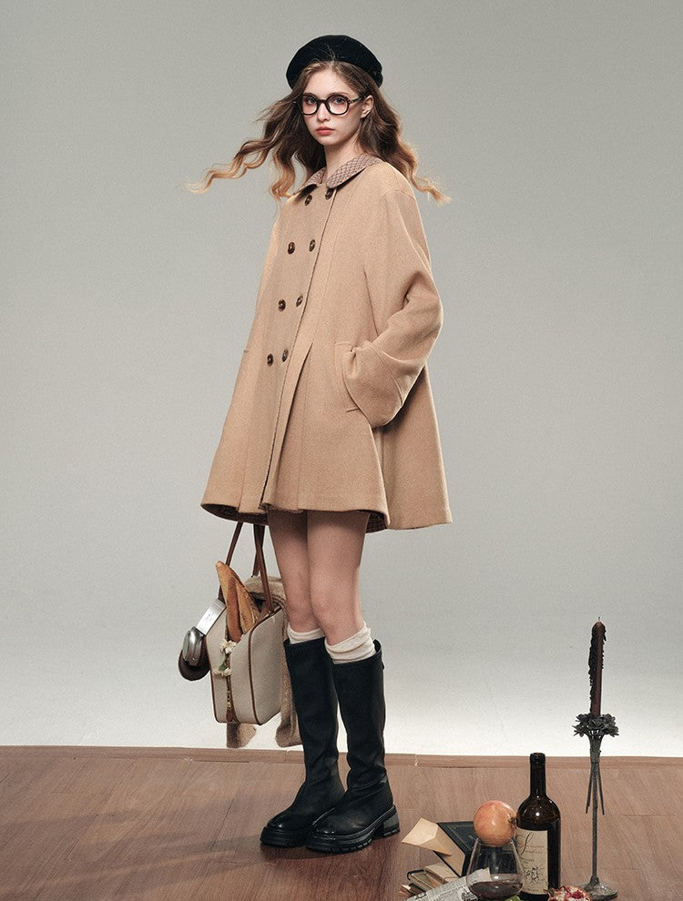 High-Proportion Wool Chestnut Brown Coat GRO0076