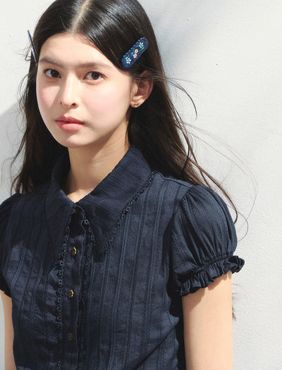 Navy Short Sleeve Shirt Dress SUN0145