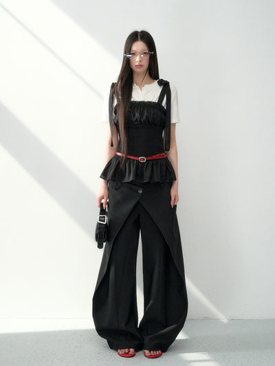 Double Waist Wide-leg Suit Pants LAL0181