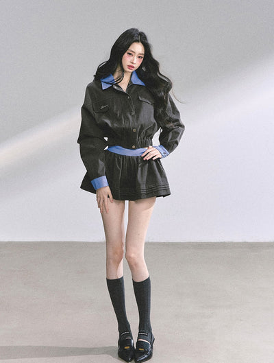 British Urban Workwear Jacket/Short Skirt DIA0571