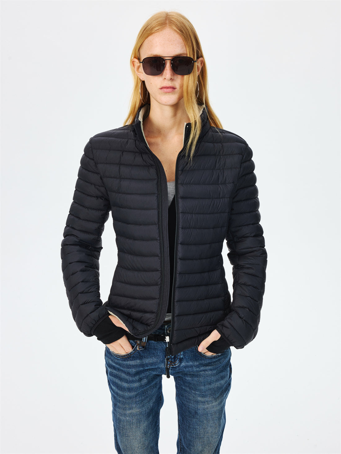 Quilted Lightweight Stand Collar Down Jacket CUR0264
