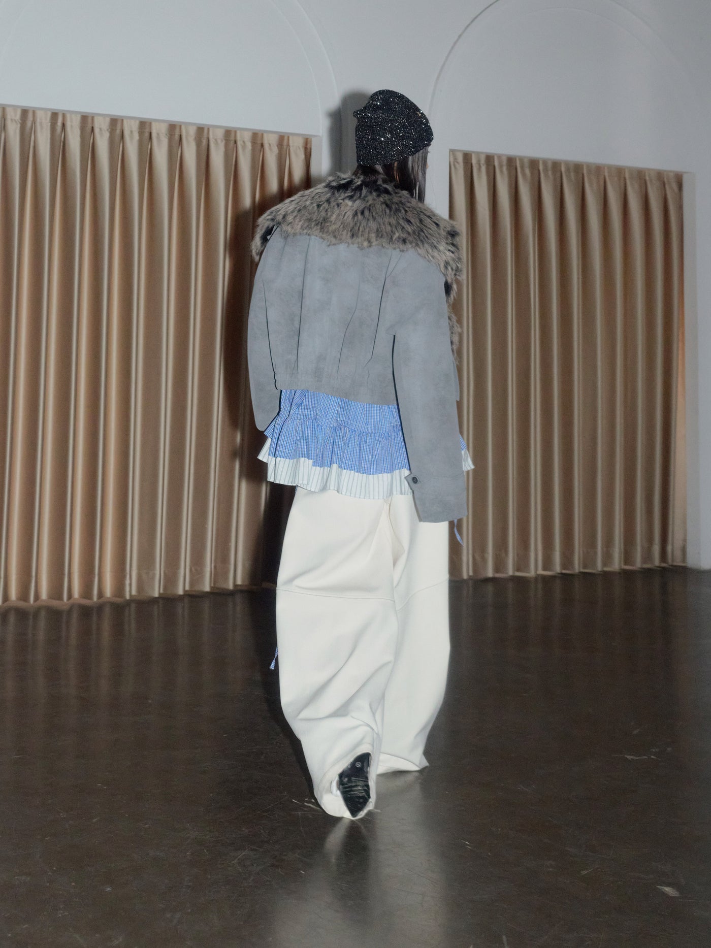 Faux Two-Piece Detachable Hem Jacket JNY0271