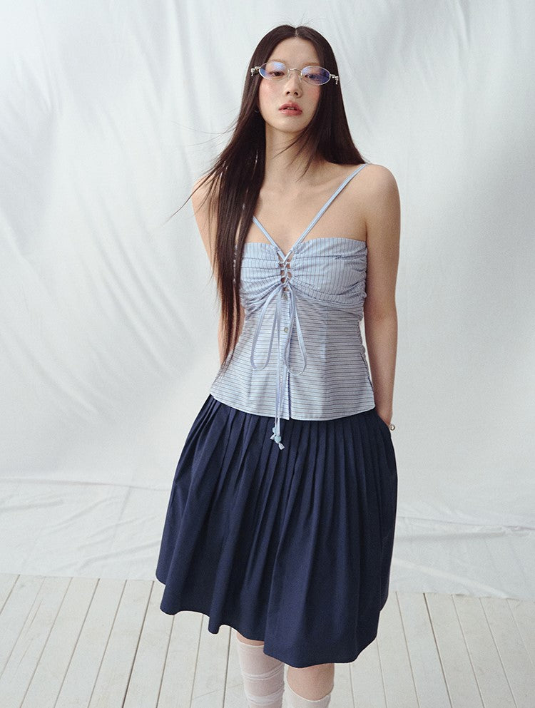 Cross Strap Hollow Striped Camisole LAL0220