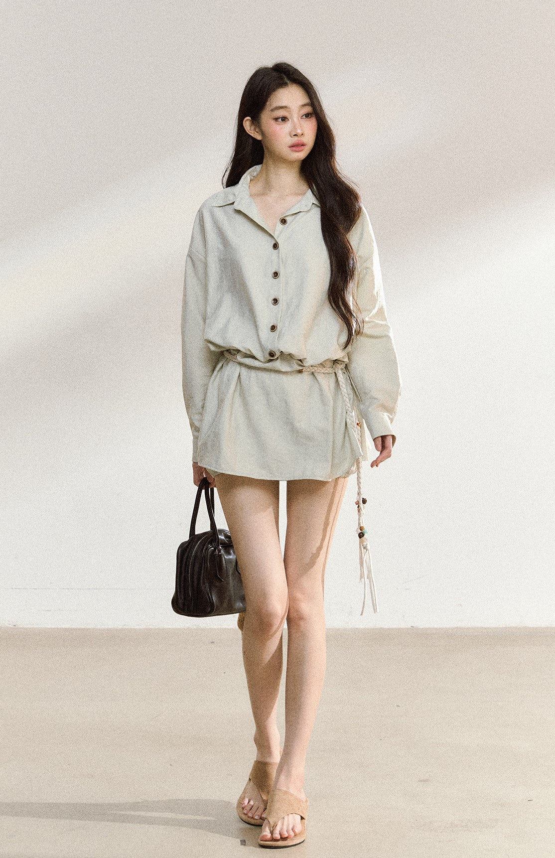 Casual Loose Long-sleeved Shirt./Shorts SHI0223