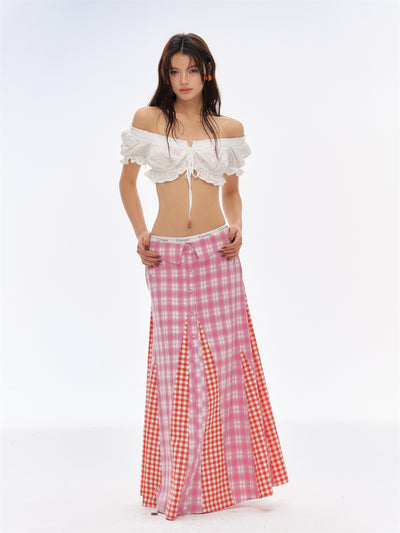 American Retro Plaid Skirt CUR0205