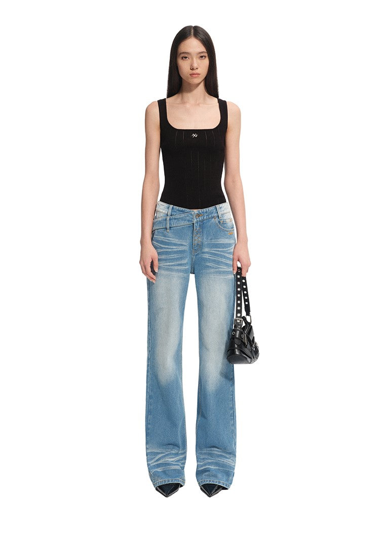 V-Waist Slim Straight Jeans NOT0315