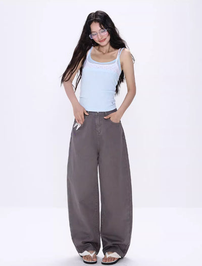 Grey Casual Scimitar Jeans NEC0219