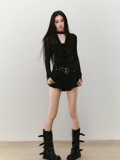 Chain Halter Choker Swing Collar Top VIA0333