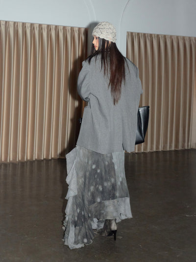 Printed Chiffon Irregular Ruffle Skirt JNY0279