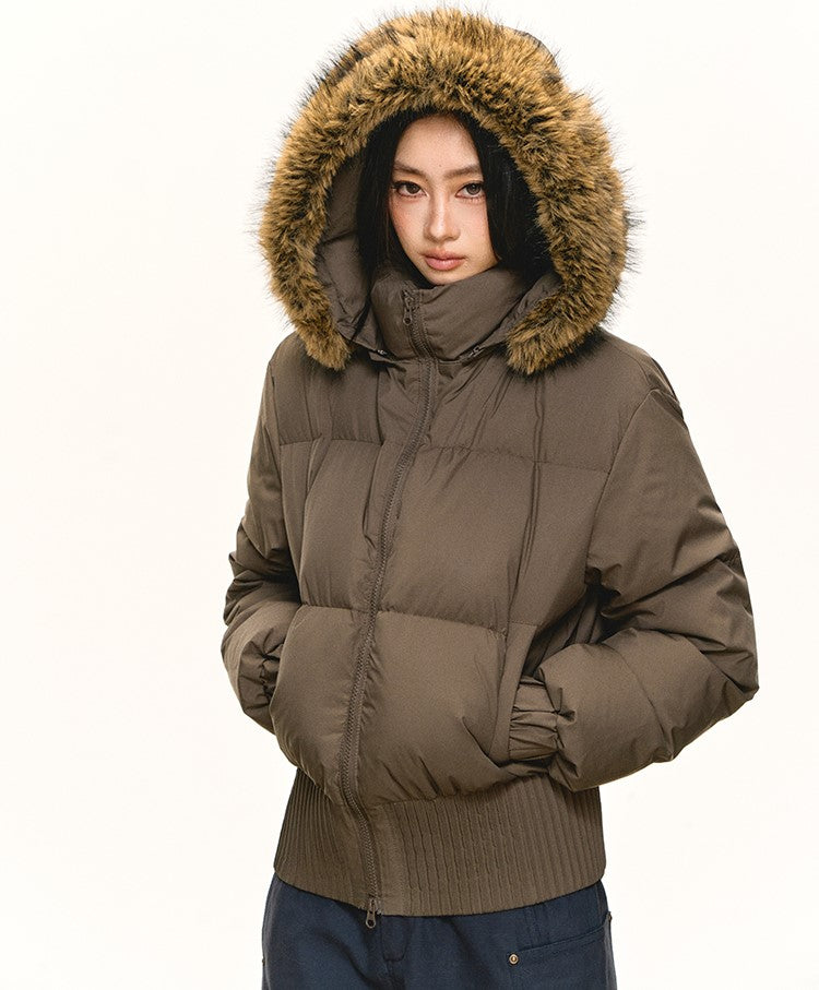 Fur Collar Hooded Bread Down Jacket ANA0082