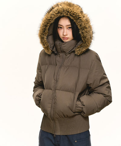 Fur Collar Hooded Bread Down Jacket ANA0082