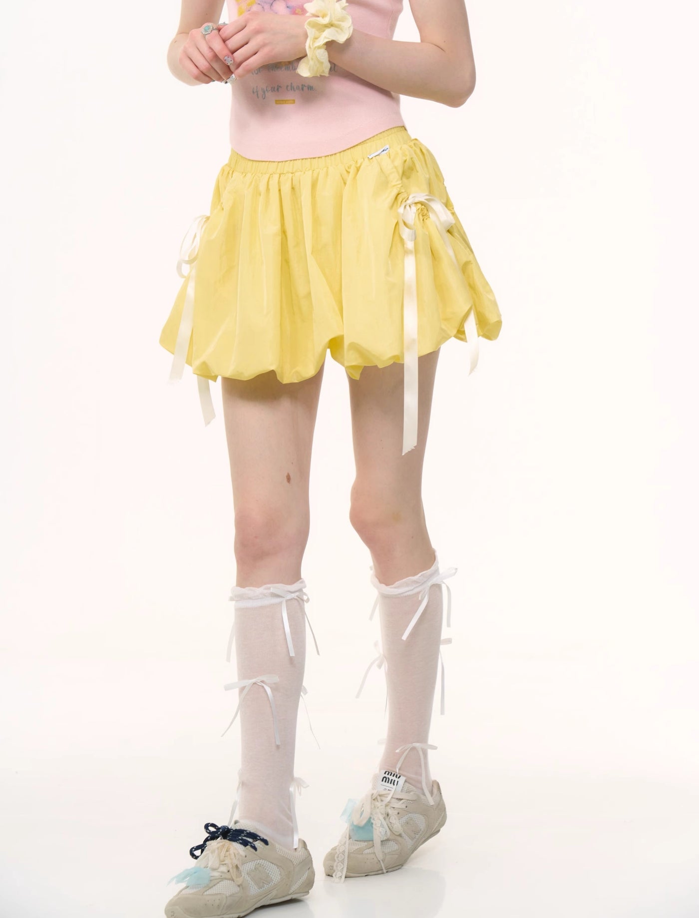 Bow Yellow Flower Bud Skirt ZIZ0257