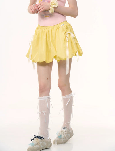 Bow Yellow Flower Bud Skirt ZIZ0257