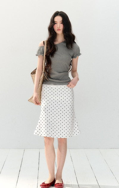 Short-sleeved Waist Slim T-shirt SHI0140