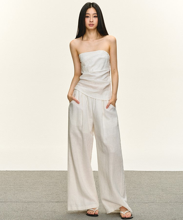 White Tube Top/Wrapped Pants ANA0067