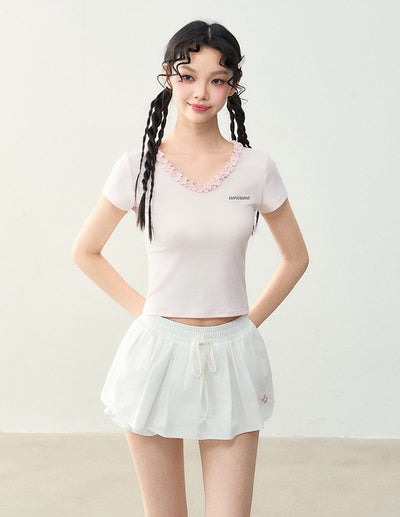 Pleated Bow-knot Skirt Pants NTO0226